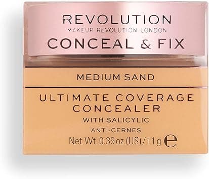 Revolution Beauty London Makeup Conceal & Fix, Ultimate Coverage, Concealer, Medium Sand, 11g on Amazon.ae - Price Tracker