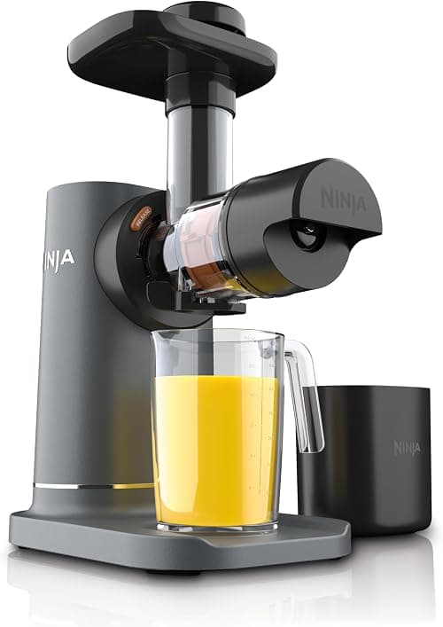 Ninja NeverClog Cold Press Juicer, Powerful Slow Juicer with Total Pulp Control, Countertop, Electric, 2 Pulp Functions, Dishwasher Safe, 2nd Generation, Charcoal, JC151 على Amazon.ae - متتبع الأسعار