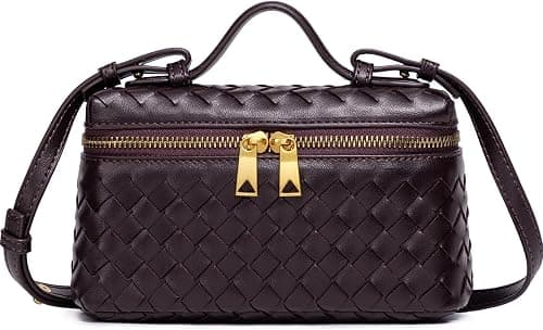 Woven Top-Handle Crossbody Bag L19 Leather Small Purses for Women Shoulder Handbag Luxury Trendy Purse on Amazon.ae - Price Tracker