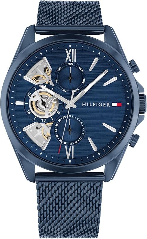 Tommy Hilfiger BAKER MENS BLUE DIAL IONIC PLATED BLUE STEEL Watch - 1710648 on Amazon - Best Deal Finder