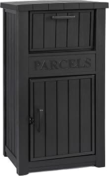 LHBGO Package Delivery Box for Outside, Storage Box with Lockable Secure,Anti-Theft Parcel Drop Boxes Outdoor Package Delivery and Waterproof Deck Box for Porch, House, Curbside - متتبع أسعار Amazon.sa