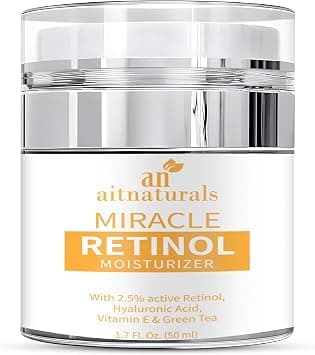 Aitnaturals Retinol Moisturizer Cream 1.7 oz / 50 ml| For Face & Eye Area | Infused with 2.5% Retinol, Hyaluronic Acid, Vitamin E & Green Tea| Firms, Tones, Reduces Wrinkles, and Anti-Aging Formula on Amazon.ae - Price Tracker