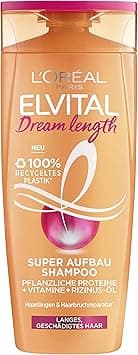 L’Oréal Paris Elvital Anti-Split Ends Shampoo for Dreamingly Long Hair, with Castor Oil, Vitamins and Vegetable Proteins, Dream Length Super Building Hair Shampoo, 1 x 250 ml on Amazon.ae - Price Tracker