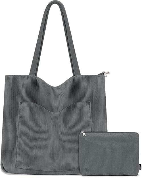 Tote Bag Women's Cord Shopper Bag Women's Large Shoulder Bag Handbag Women with Cosmetic Bags for Shopping Work Travel and School on Amazon.ae - Price Tracker