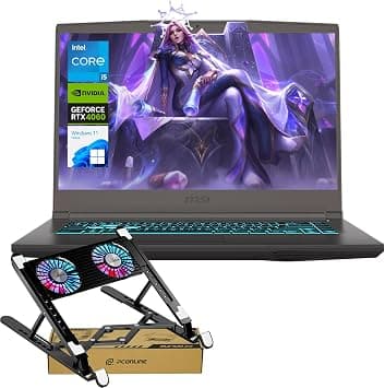 MSI Ultra Thin 15 VR-Ready Gaming Laptop, 15.6" FHD 144Hz, Intel i5-13420H(Beats Ryzen 7 7435HS), NVIDIA GeForce RTX 4060, 32GB RAM, 1TB SSD, Backlit KB, Wi-Fi 6, Bundle with PCO Notebook Fold Cooler on Amazon.ae - Price Tracker