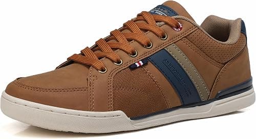 Arrigo Bello Men Sneakers Casual Shoes Non-slip Lace Up Comfortable Trainers Breathable Footwear Leather Sneaker Size 41-46 on Amazon.ae - Price Tracker