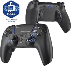 HEXGAMING PHANTOM Pro Controller with 4 Remappable Buttons, 6 Remapping Profiles, 8 Interchangeable Analog Stick, and Adjustable Triggers Compatible with ps5, PC, Mobile - Hall Effect Chaos Black - متتبع أسعار Amazon.sa
