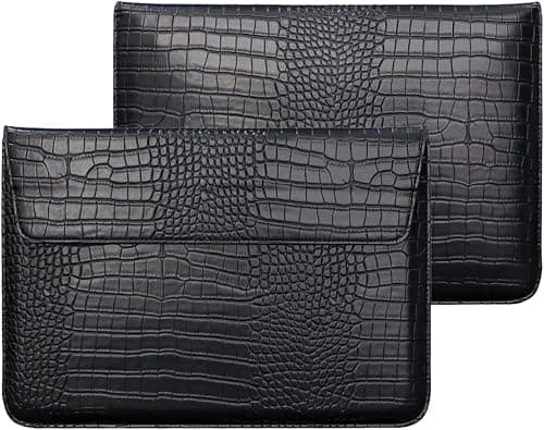 Crocodile Grain PU Leather Flap Style Case Bag Laptop Sleeve for MacBook Air 13.6 inch 2022 M2 A2681 Air 13 2018-2021 M1 A2337 A2179 A1932 Notebook Bag for MacBook Pro 13 2016-2020, Black on Amazon.ae - Price Tracker
