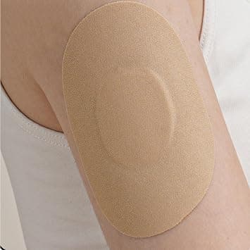 25 Pack Adhesive Patches for Guardian 3/4 and Freestyle Libre 1/2/3 - Enlite - Insulin Pumps Sensor, Waterproof CGM Sensor Patches, no Glue on The Center, Continuous Glucose Monitor Sensor Cover(Tan) على Amazon.ae - متتبع الأسعار