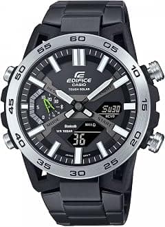 Casio Men's Analogue-Digital Quarz Watch with Stainless Steel Strap ECB-2000DD-1AEF - متتبع أسعار Amazon.sa