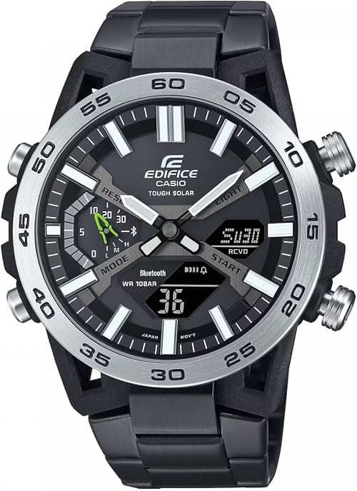 Casio Men's Analogue-Digital Quarz Watch with Stainless Steel Strap ECB-2000DD-1AEF on Amazon.sa - Price Tracker