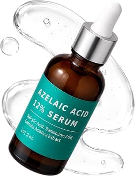 Azelaic Topical Acid 12% Serum for Face – Dark Spot Remover with Tranexamic Acid, Salicylic Acid, Niacinamide & Centella Asiatica – Acne, Hyperpigmentation & Rosacea Treatment 1 Oz Korean Skincare على Amazon.ae - متتبع الأسعار