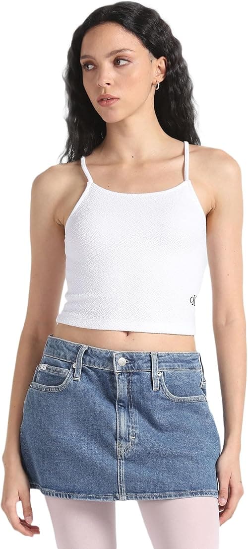 Calvin Klein Jeans Women's Slub Rib Strappy Western on Amazon.ae - Price Tracker