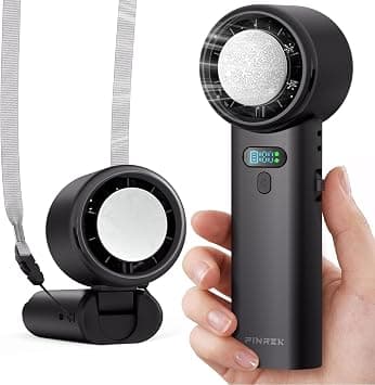 PINREK 5200mAh Portable Handheld Fan With 13000 RPM Turbo Cooling-Black على Amazon.ae - متتبع الأسعار