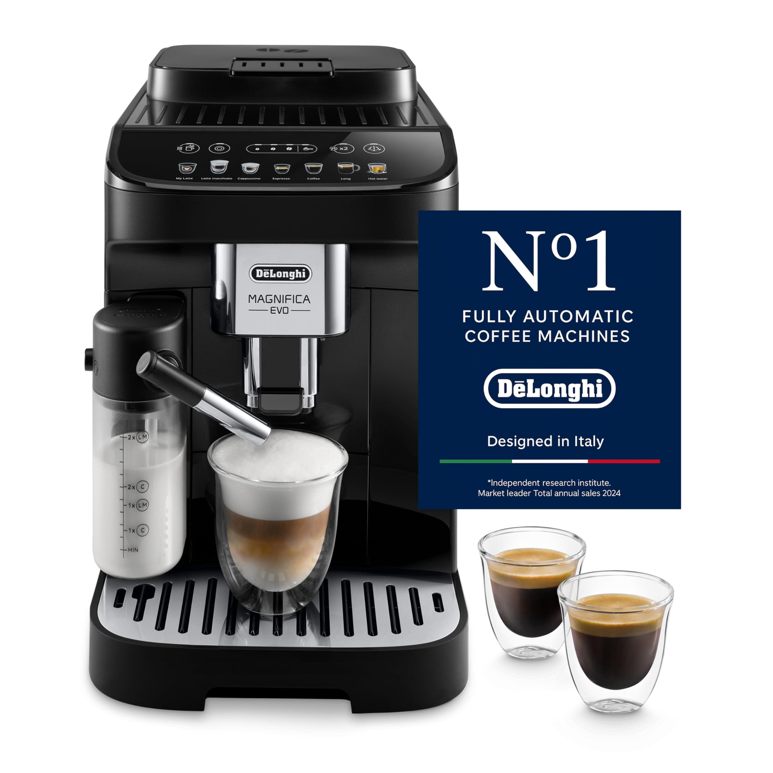 De'Longhi Coffee Machine MAGNIFICA EVO Fully Automatic Espresso Machine with 12+ Hot & Iced Beverages, Intuitive Color Display, 13 Grinder Settings, LatteCrema, Twin Shot ECAM292.81.B (Made in Europe) on Amazon.ae - Price Tracker