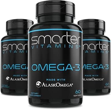 SmarterVitamins (3 Pack) Smarter Omega 3 Fish Oil, Berry Flavor, Burpless, Tasteless, 2000mg, DHA EPA Triple Strength Brain, Joint and Heart Support, Made with AlaskOmega® on Amazon.ae - Price Tracker