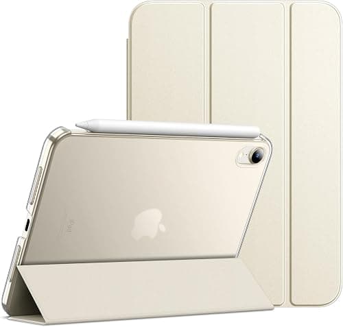 JETech Case for iPad mini A17 Pro/6th Gen (2024/2021), Starlight | Slim Translucent Back Design, Tri-Fold Stand, Auto Wake/Sleep, Lightweight Shockproof Cover on Amazon.ae - Price Tracker