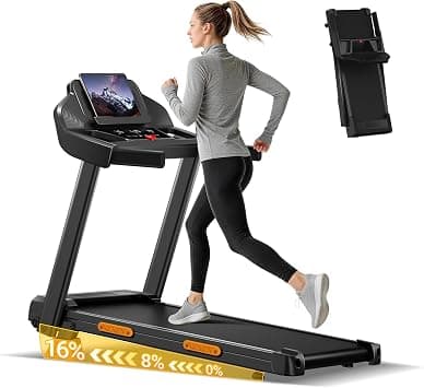 Treadmill with 16% Incline Foldable Treadmills 12KM/H 3HP Running Machine on Amazon - Best Deal Finder