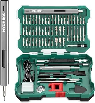 HYCHIKA Precision Screwdriver Set - 67 in 1 Mini Cordless Electric Screwdriver with LED Light and 52 Magnetic Bits, Micro Screwdrivers Repair Tool kit Max 3 N.m, for Phone Laptop PC Watch Camera على Amazon.ae - متتبع الأسعار