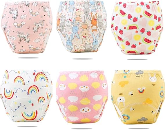 Beauenty 6PCS Baby Potty Training Pants, Breathable Potty Training Underwear, Toddler Training Underwear for 0-3 Years Boy and Girls Strong Absorbent Cotton Training Pants (L, Girl) on Amazon.ae - Price Tracker