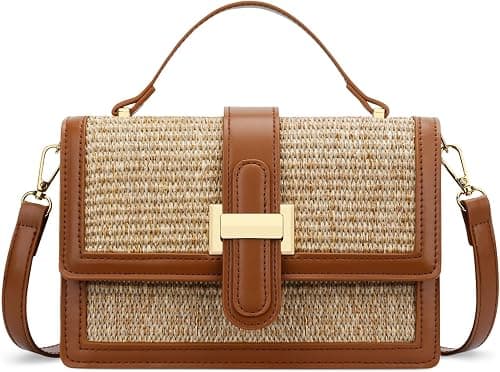 Top Handle Straw Crossbody Bags for Women, Summer Straw Purses and Handbags Shoulder Clutch Beach Bag. on Amazon.ae - Price Tracker