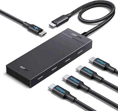 UGREEN USB C Hub with 4×USB C 3.2 Data and 100W PD Power Ports, 10Gbps | 5 in 1 Multiport Adapter for PC, Laptop, Phone Compatible with MacBook Air, iPad, iPhone 17/16/15, Plug and Play, 30cm on Amazon.ae - Price Tracker