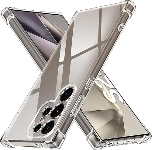 Case for Samsung Galaxy S25 Ultra soft TPU Transparent Cover Silicone Gel Back Protective Case shock Absorbent Reinforced Bumper Corners for S25 Ultra Clear 5G on Amazon.ae - Price Tracker