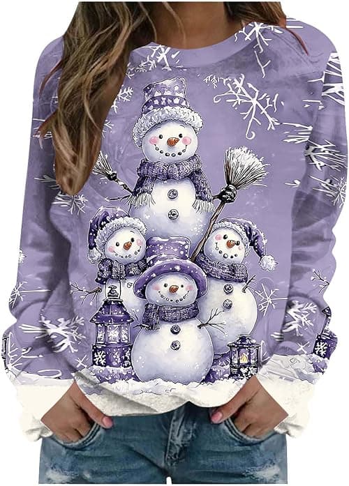 Womens Christmas Jumpers Ugly Xmas Jumper Funny Cat Christmas Jumper Oversized Pullover Sweatshirts Long Sleeve Tunic Tops Crew Neck Sweatshirt Xmas Party Tops Novelty Jumpers Blouses on Amazon.ae - Price Tracker