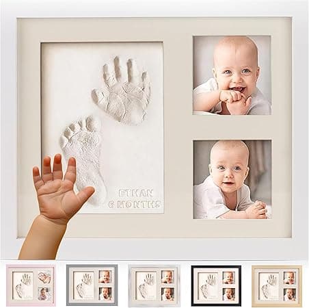Baby Handprint and Footprint Makers Kit - Keepsake for Newborn Boys & Girls, Personalized, Memory Art Picture Frames for Baby Registry, Nursery Decor on Amazon.ae - Price Tracker