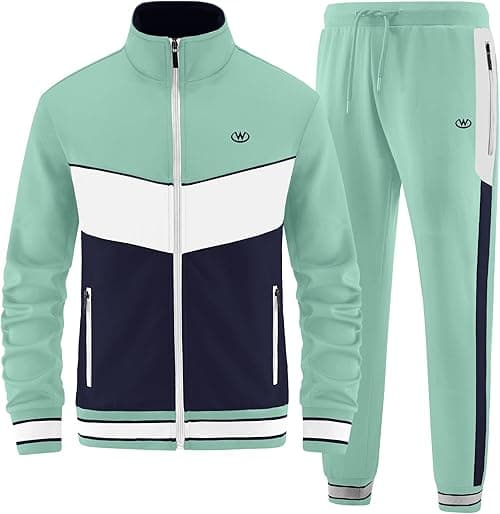 ANOTWENER Herren Trainingsanzüg Sets Lässig Jogginganzug Zweiteiler Fitness Sportanzug Lange Ärmel Voller Reißverschluss Hausanzug on Amazon.ae - Price Tracker