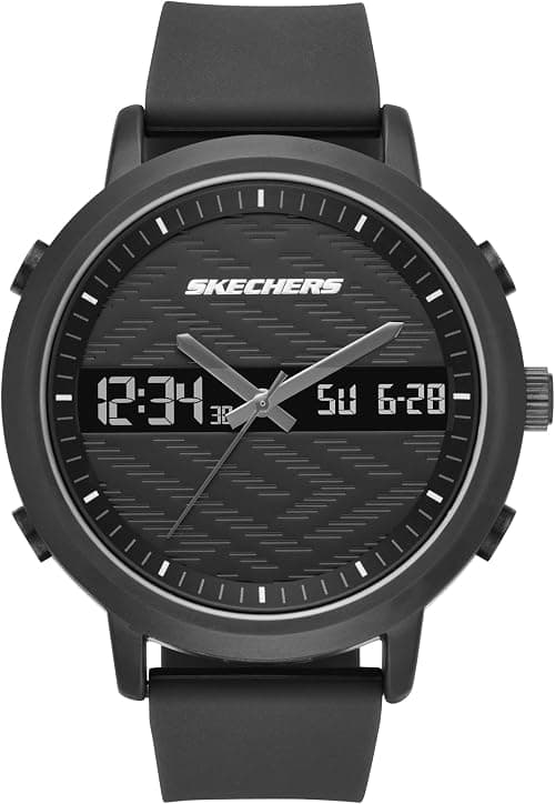 Skechers Men's Lawndale Quartz Metal and Silicone Analog Digital Watch on Amazon.sa - Price Tracker