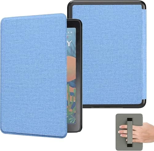 Vurtboly Case Compatible with All-new 7'' Kindle Colorsoft 2025/2024 & Kindle Paperwhite 12th Gen 2024, Slim Foldable Stand Cover with Hand Strap Protective Stand Cover Auto Wake/Sleep (Blue) on Amazon.ae - Price Tracker