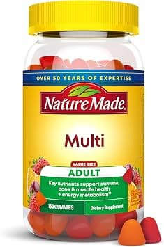 Nature Made - Multi Adult Gummies Orange, Cherry & Mixed Berry 150 161734 on Amazon.ae - Price Tracker