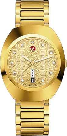 Rado - DiaStar Original Automatic - Men - Swiss- Ultra-Shiny Yellow Gold Ceramos - 11 Light Cubic Zirconia - 80 Hours of Power Reserve - Automatic - 38 mm - Water Resistant 100 M, Gold on Amazon.ae - Price Tracker