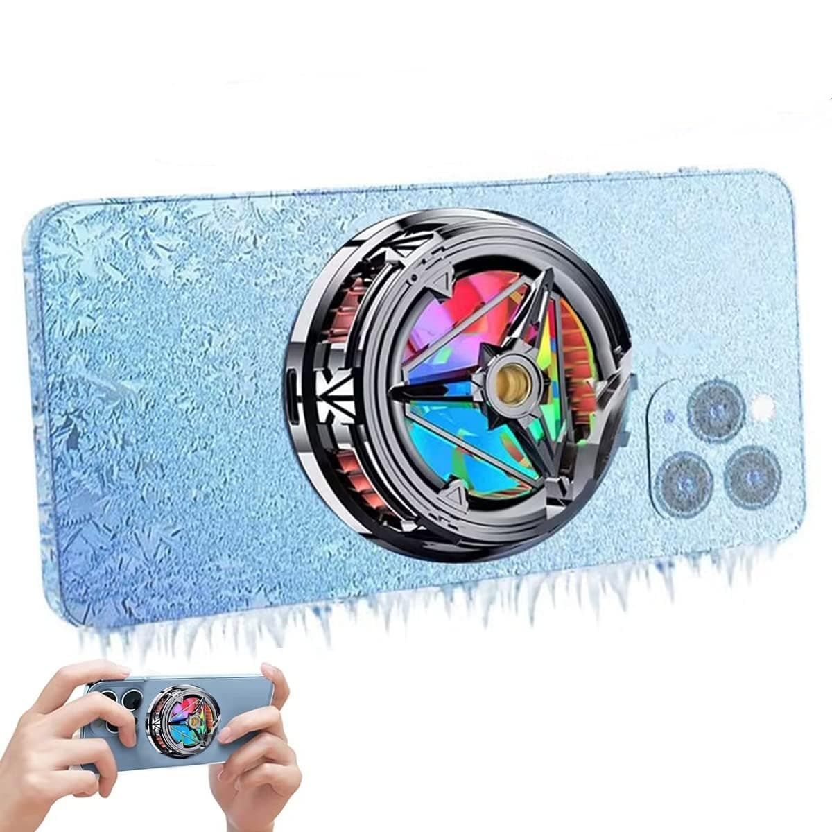 Azonee Phone Cooler For Gaming, Magnetic Cooling Fan, With Colorful Led Light, Rechargeable Semi Conductor Cell Radiator, Smartphone/Tablet/Ipad (X18, Black) on Amazon.ae - Price Tracker