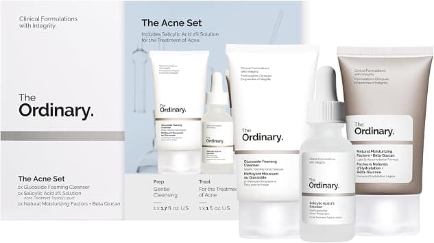 The Acne Set, 3-Step Skin Regimen with Glucoside Foaming Cleanser, Salicylic Acid 2% Solution, and Natural Moisturizing Factors + Beta Glucan | Skin Care Set on Amazon - Best Deal Finder