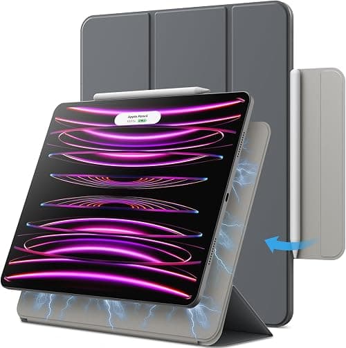 JETech Magnetic Case for iPad Pro 12.9" 6/5/4/3, Space Gray | For 2022/2021/2020/2018 Model, Slim Smart Design Cover, Auto Wake/Sleep, Lightweight Protection on Amazon.ae - Price Tracker