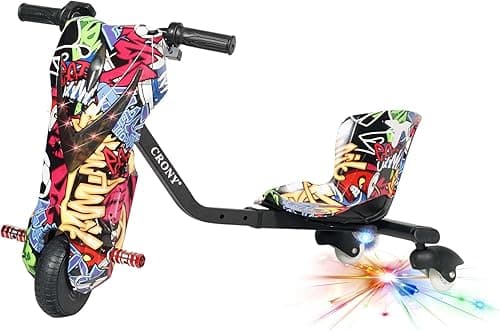 CRONY JL009-8-02 6.5-Inch V-Type Kids Electric Drift Scooter, Rechargeable 36V 180W Motor, Bluetooth, 4-6 km/h Speed, Sturdy Plastic/Metal Frame, Stable Outdoor Ride (Football&Street Dance) on Amazon.ae - Price Tracker