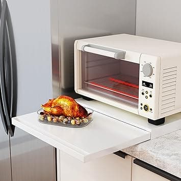 Kitchen Countertop Pull Out Organizer Tray, Microwave Oven Sliding Storage Tray, Coffee Maker Stand Under Oven Drawer Shelf, for Kitchen Appliances (White) on Amazon.ae - Price Tracker