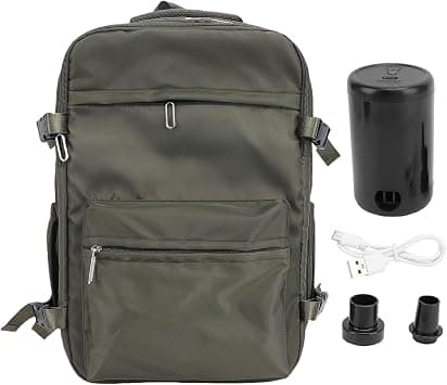 Vacuum Backpack, 27L Vacuum Seal Compression Backpack, with Electric Vacuum Pump, Water Proof, 15.6 Inch Laptop Backpack, for Travel Business (Green) on Amazon.ae - Price Tracker