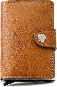 1 Card Holder Wallet for Men, Slim Wallet for Men with Card Holder, Brown PU Wallet for Men, Protection Wallet for Travel and Business, Compact Credit Card Holder on Amazon.ae - Price Tracker
