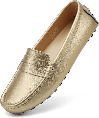 Artisure Women's Classic Genuine Leather Penny Loafers Driving Moccasins Casual Slip On Boat Shoes Fashion Comfort Flats على Amazon.ae - متتبع الأسعار