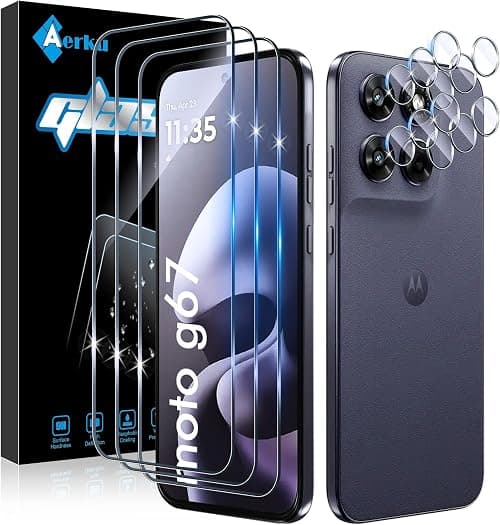 Tempered Glass for Motorola Moto G67/G77 5G, 3 Pieces Ultra HD Screen Protection and 3 Pieces Camera Protector, 9H Hardness Glass Protection, Bubble-Free Screen Protector, Anti-Scratch on Amazon.ae - Price Tracker