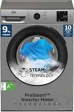 Beko 9 kg Front Load Washing Machine, 1400RPM, 15 Programmes,Low Noise,Quick wash 14/28 Minutes,SteamCureWash,DrumClean,10 Years Warranty on ProSmart Inverter Motor, WTV914TNX(Grey)(Amazon Exclusive) - Amazon.ae Price Tracker