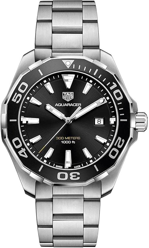 TAG Heuer orologio Aquaracer 43mm nero quarzo acciaio WAY101A.BA0746 on Amazon - Best Deal Finder