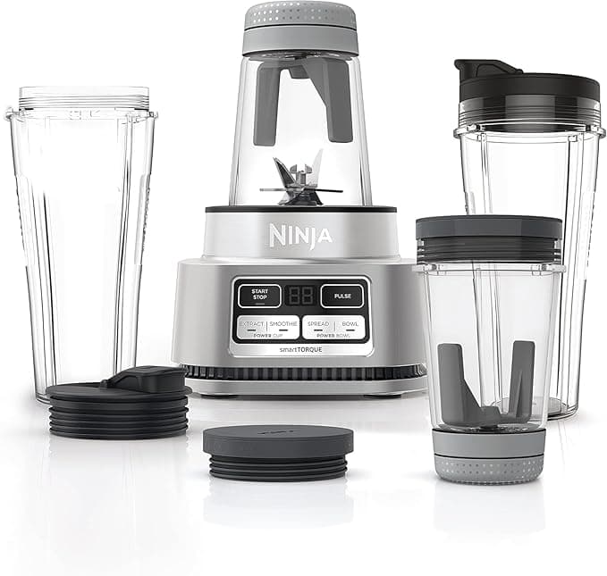 Ninja Foodi Power Nutri Blender 2-in-1, Blend Smoothie Bowls, Thick Spreads & Frozen Drinks, Automatic Programs, 700ml Cup & 400ml Bowl with with Power Paddle, 1100W, Silver, CB102ME, 2 Years Warranty on Amazon.ae - Price Tracker