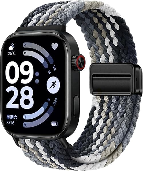 XMUXI Compatible with Redmi Watch 6 5 4 Strap Nylon Braided Magnetic Loop Compatible with Xiaomi Band 8 Band 9 Pro Replacement Straps Canvas on Amazon.sa - Price Tracker