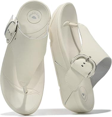 Project Cloud Sandals for Women - Leather Thong Sandals with Adjustable Buckle - Plush and Soft Insole Slippers - Non Slip Outsole Slides Summer Outfits 2026 (Arlee Buckle) على Amazon.ae - متتبع الأسعار