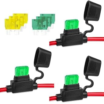 3 Pack 14AWG Inline Fuse Holder with 6 PCS Standard Blade Fuses ATC/ATO,Tinned Copper Marine Wire, Blade Automotive Fuse Holder for Car Truck ATV Boat Motorbikes (3 of Each: 20A, 30A) on Amazon.ae - Price Tracker