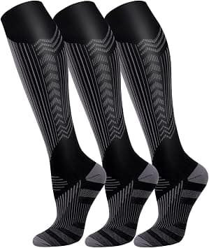 3 Pack Copper Compression Socks - Compression Socks Women & Men Circulation - Best for Medical,Running,Athletic - متتبع أسعار Amazon.sa